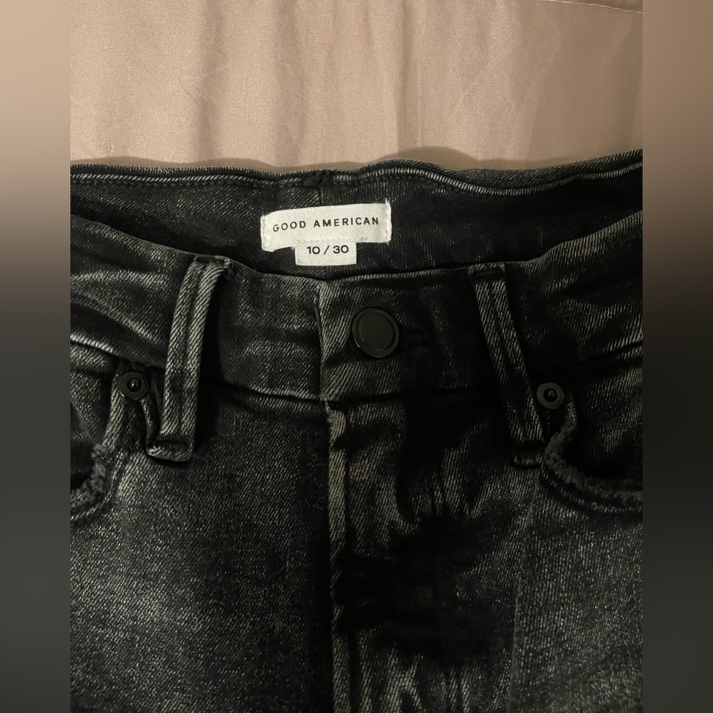 Good American washed out black jeans
